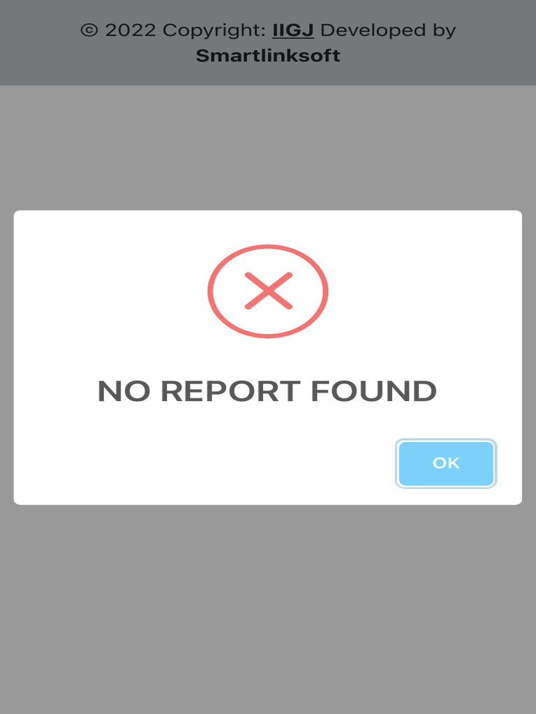 No Report Found - IIGJ Document | PDF