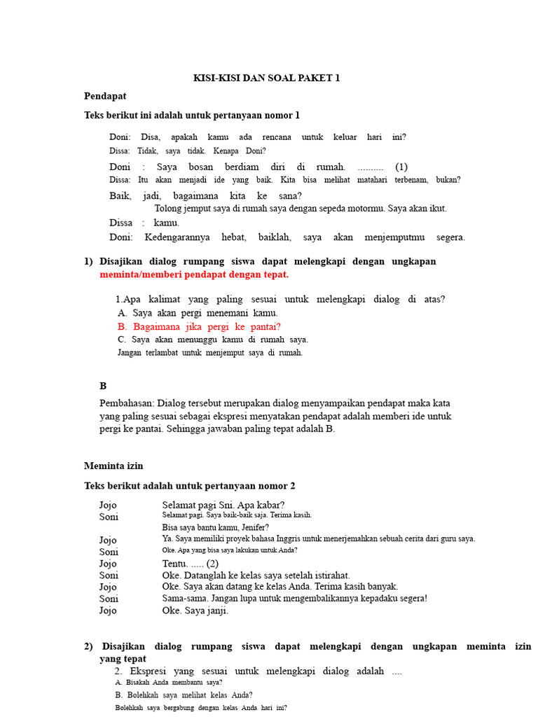 Example of SMP/MTS Un Package Questions | PDF