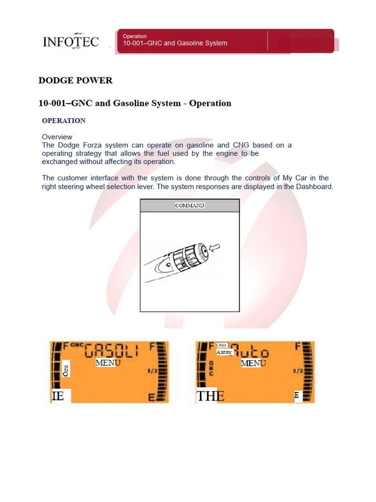 Dodge Forza CNG and Gasoline System Guide | PDF | Valve | Fuel Injection