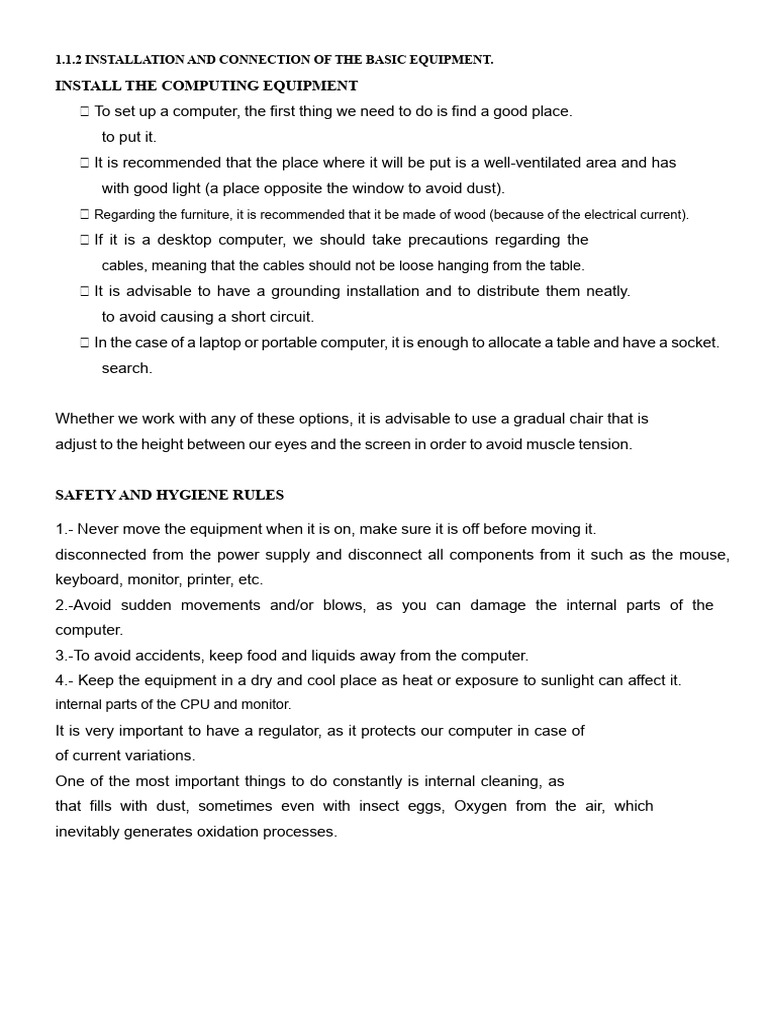 Computer Setup and Safety Guidelines | PDF | Computer Data Storage | Usb