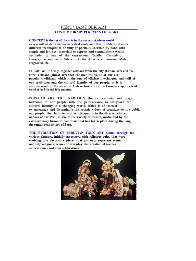 Contemporary Peruvian Folk Art Insights | PDF | Peru | Mask