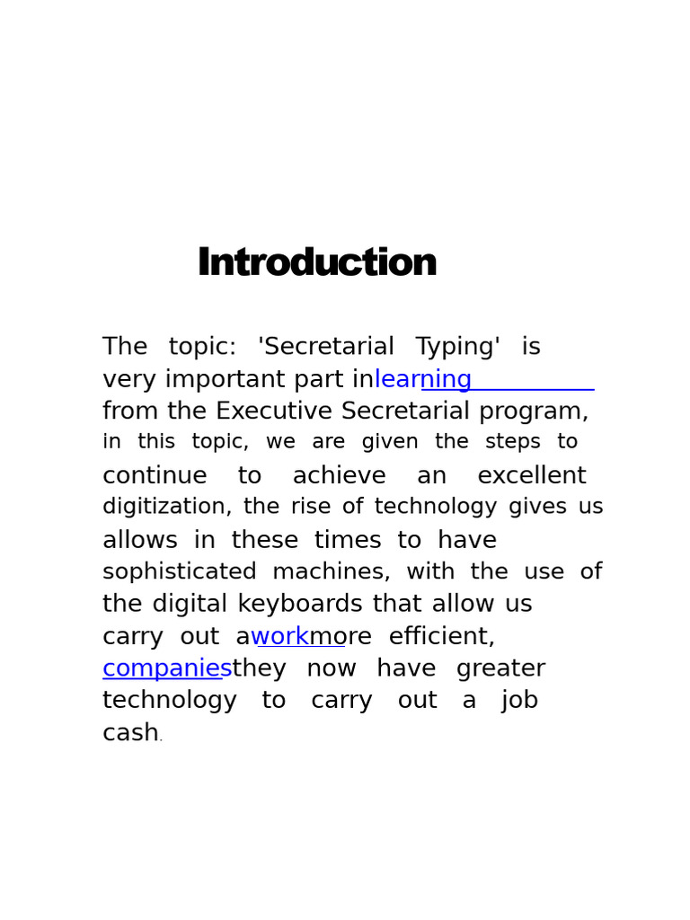 Secretarial Typing Techniques Explained | PDF | Computer Keyboard ...