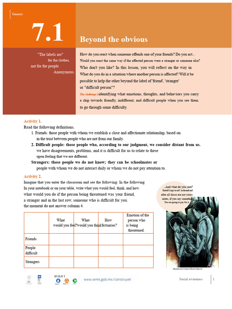7.1 and Beyond The Obvious Generic | PDF | Empathy | Prejudices