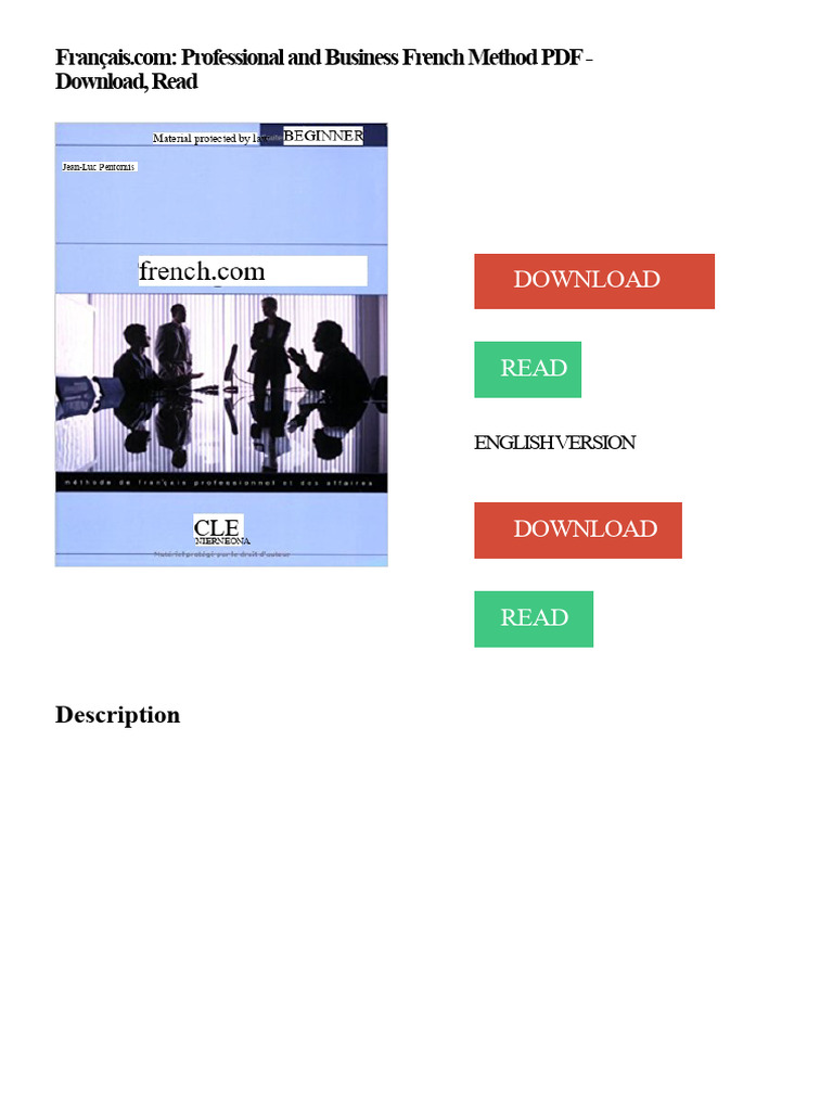 Professional Business French Method PDF | PDF