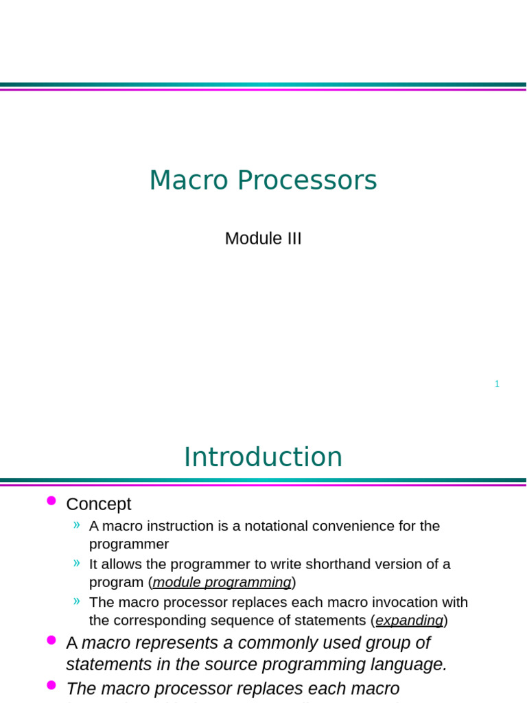 Understanding Macro Processors | PDF | Macro (Computer Science ...