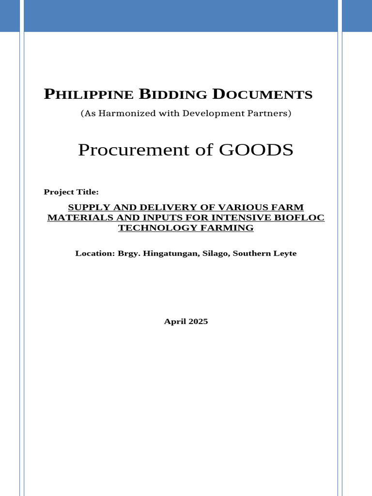 Philippine Bidding for Farm Materials | PDF | Joint Venture | Subcontractor