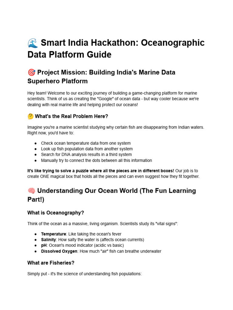 Ocean Data Platform for Marine Science | PDF | Oceans | Databases