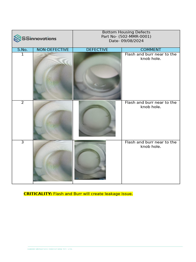 Bottom Housing Defect | PDF