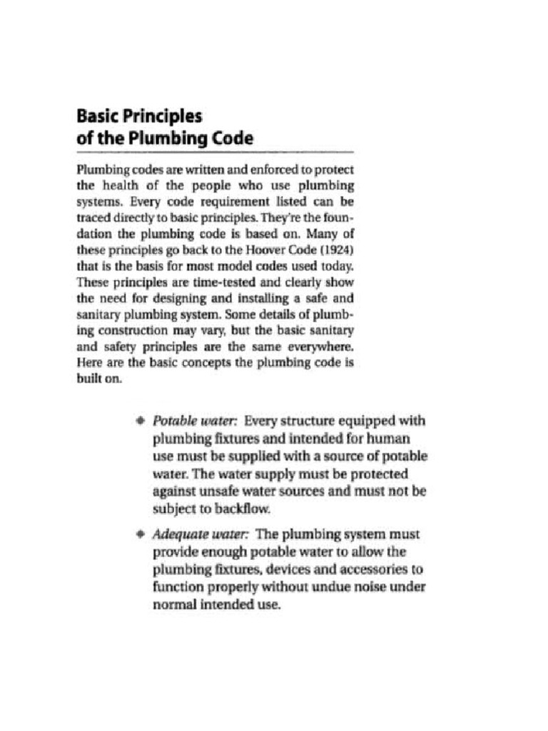 Basic Plumbing Principles | PDF