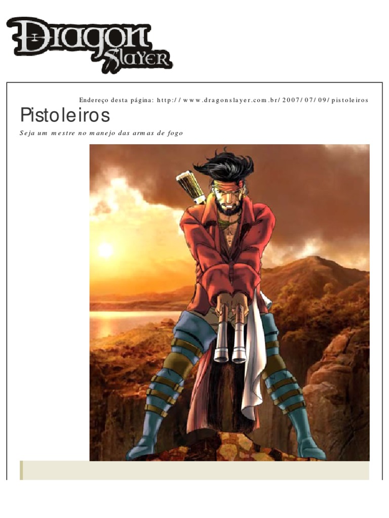 Mestres do Disparo: Pistoleiros em RPG | PDF | Projéteis | Munição