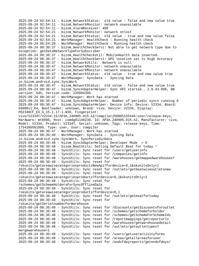 Network Status and Sync Updates | PDF | Software Engineering | Software