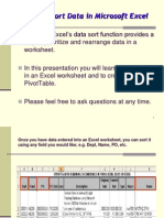 Excel - Sort Training