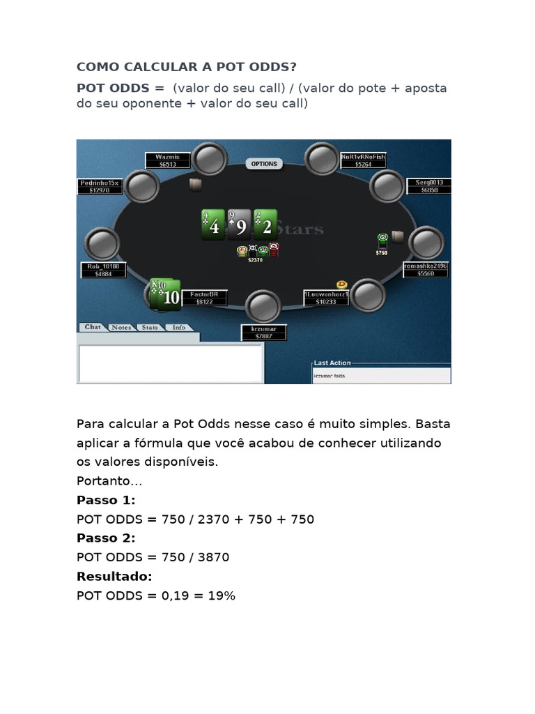 Como Calcular Pot Odds no Poker | PDF