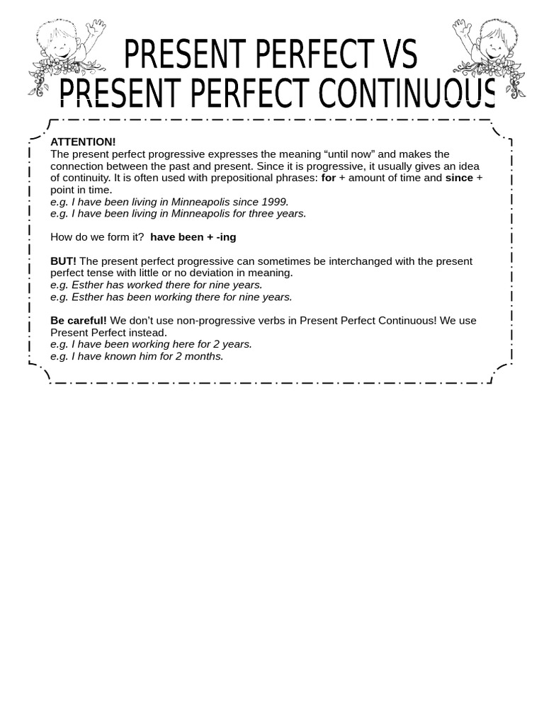 Present Perfect Progressive Explained | PDF | Semantics | Language ...