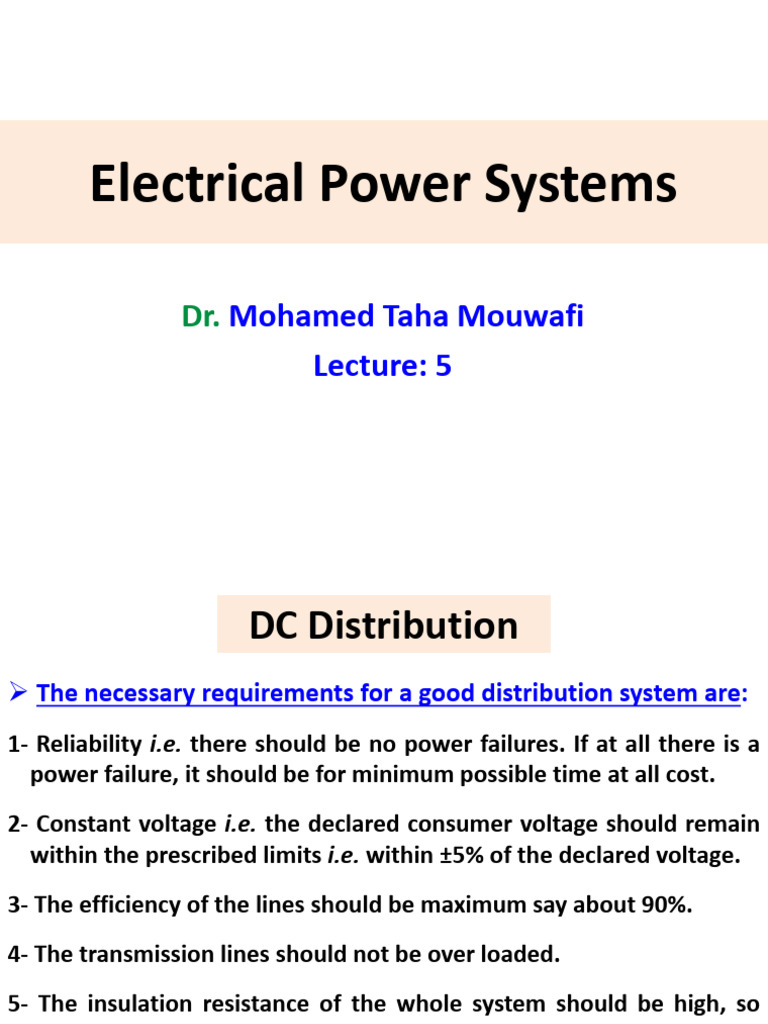 DC Distribution System Overview | PDF | Electric Power Transmission ...