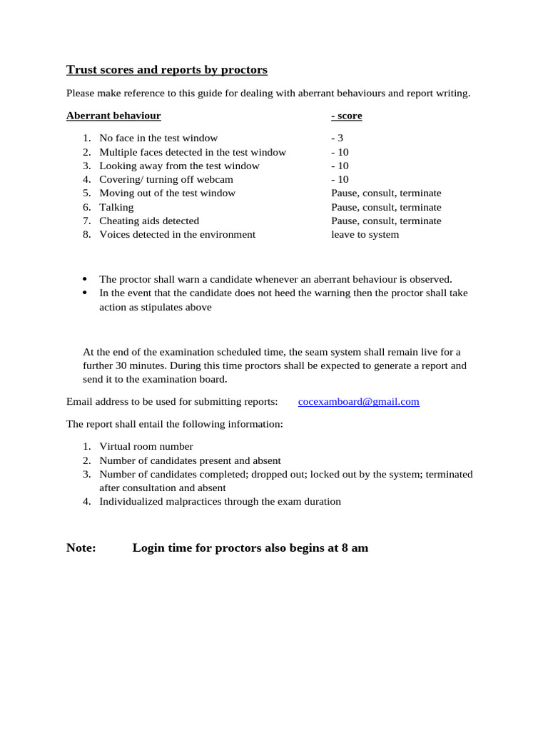 Trust Scores & Report Writting | PDF