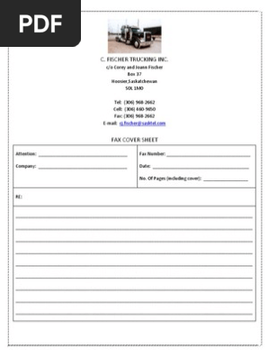 Fax Cover Sheet