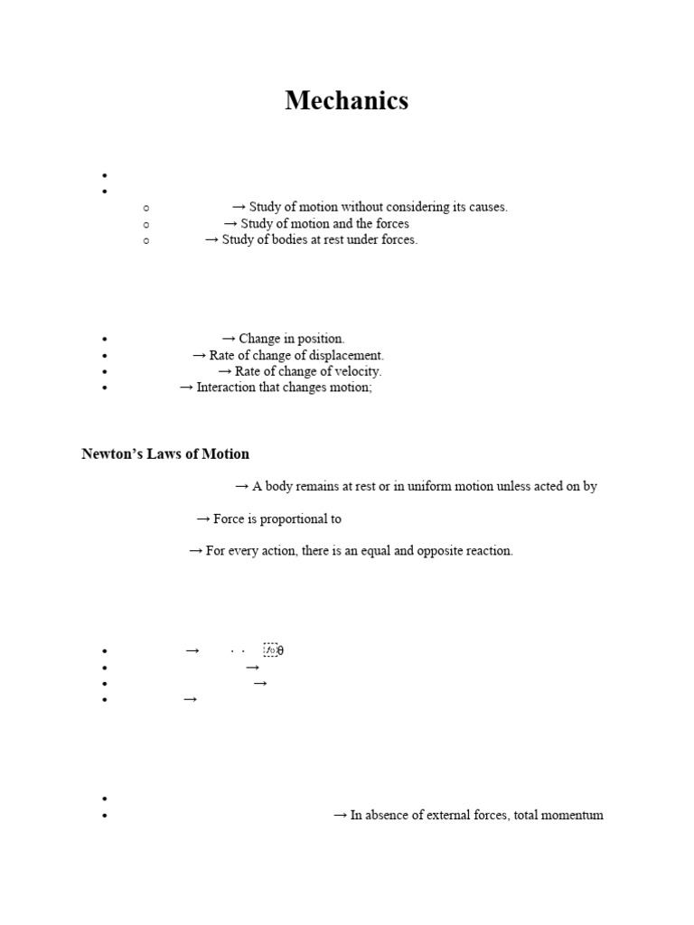 Mechanics | PDF