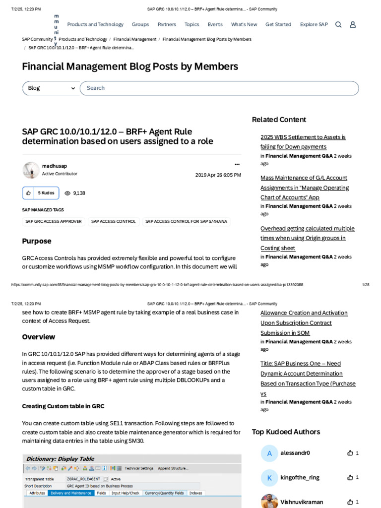 BRF+ Agent Rule in SAP GRC Explained | PDF | Information Technology ...