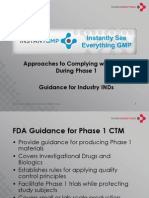 Complying With CGMP During Phase 1