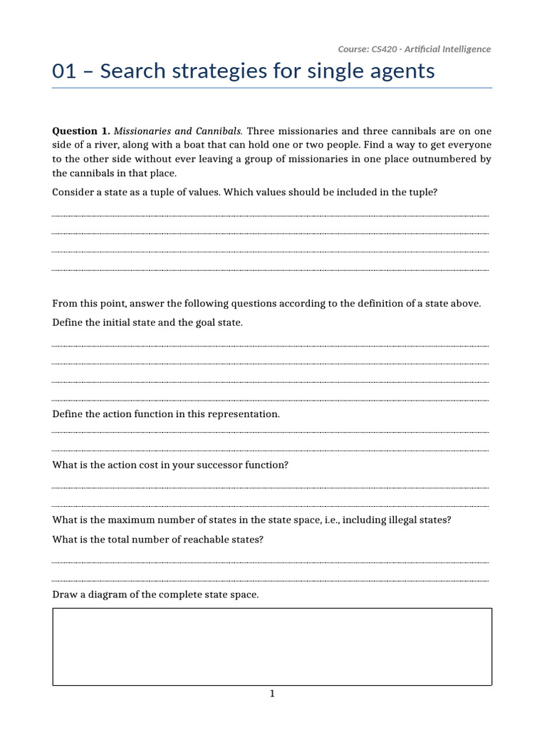 AI Search Strategies and Problems | PDF | Algorithms | Theoretical ...