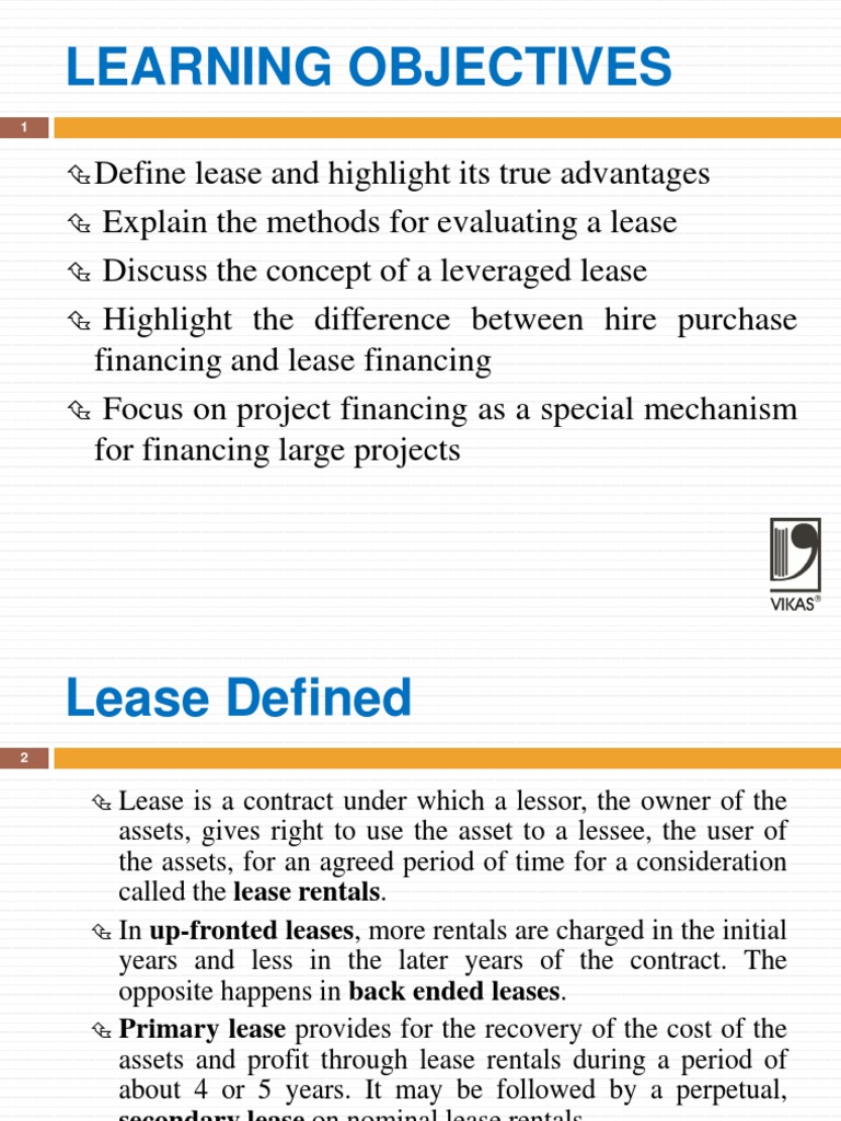 Understanding Leveraged Leases and Financing | PDF | Lease | Project ...