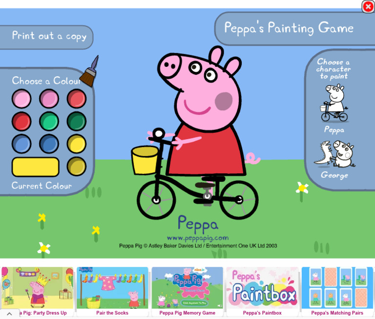 Peppa Pig Peppa's Painting Game NuMuKi | PDF