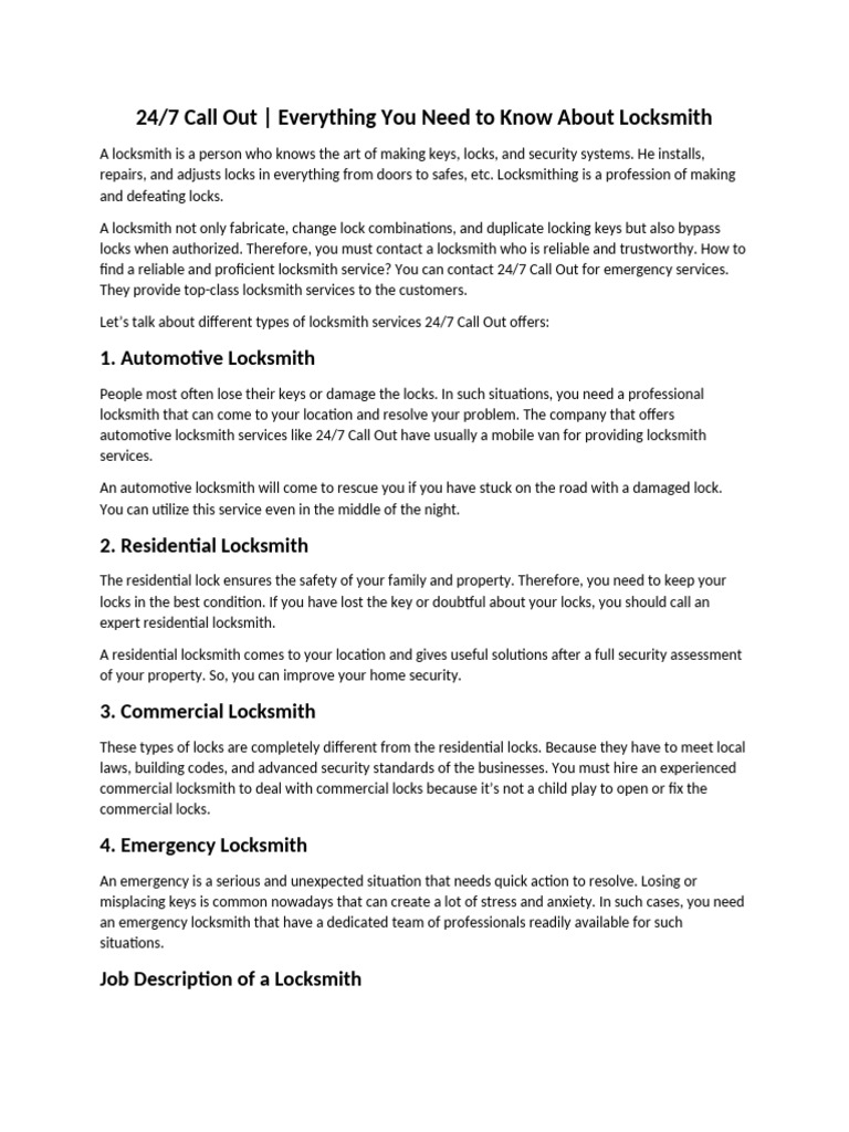 Locksmith | PDF