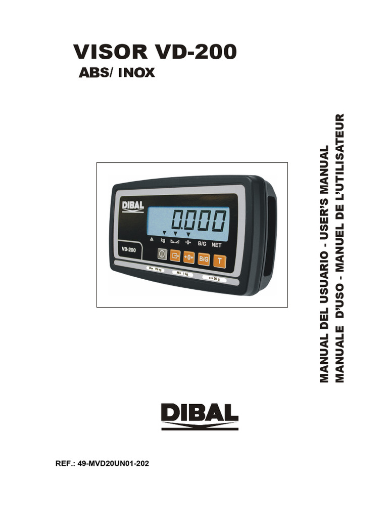 Manual de Usuario Visor VD-200 | PDF | Corriente continua | Teclado