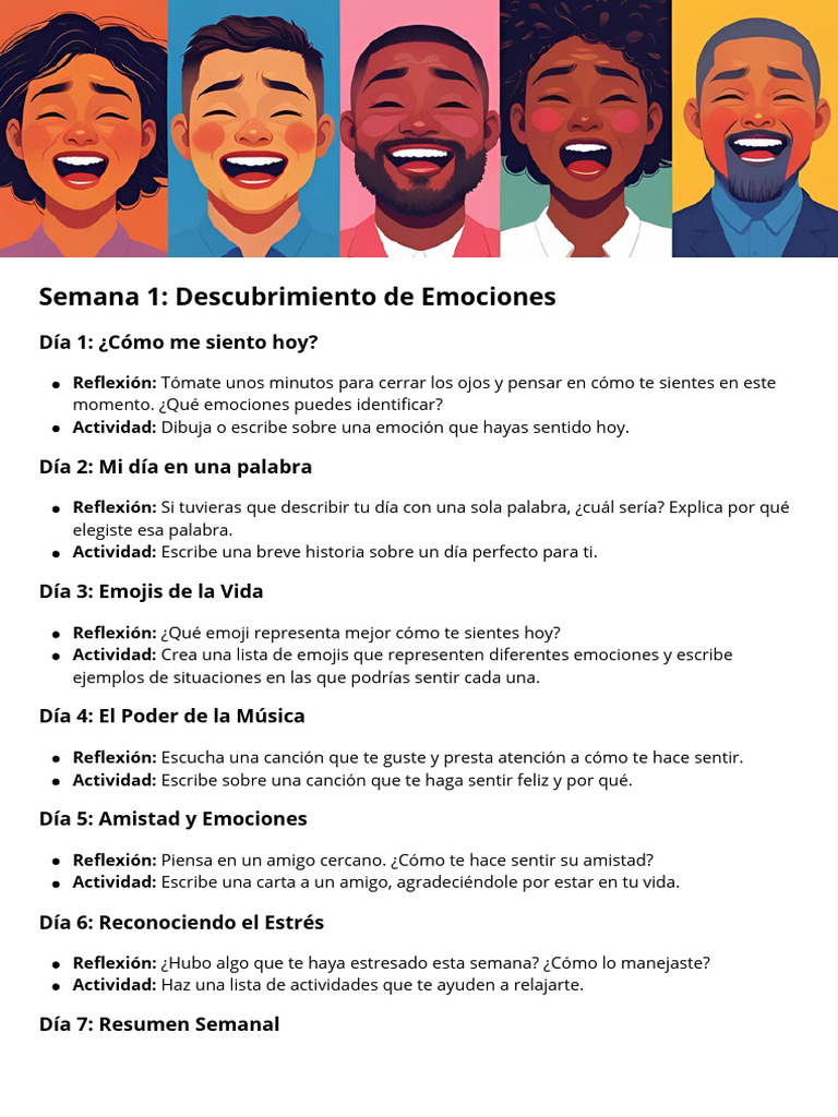Diario de Autoconocimiento Emocional | PDF | Las emociones | Autoestima