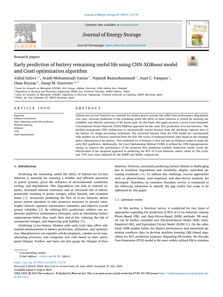 Early RUL Prediction for Li-ion Batteries | PDF | Machine Learning ...