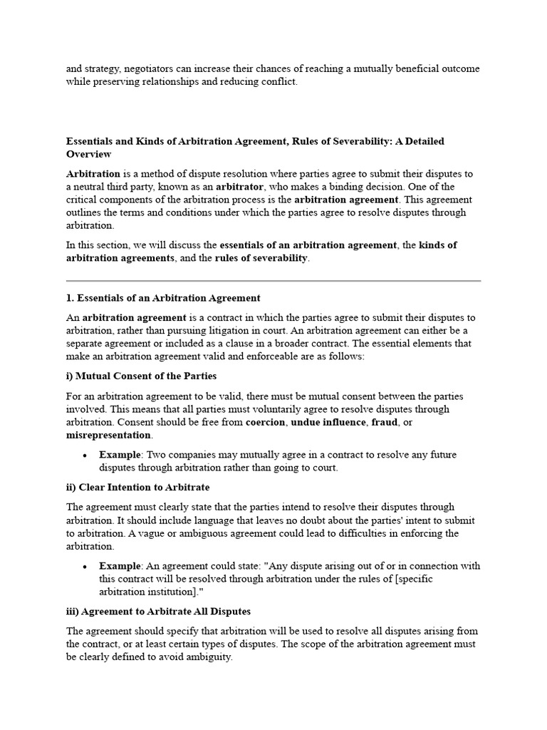 Essentials of Arbitration Agreements | PDF | Arbitration | Arbitral ...