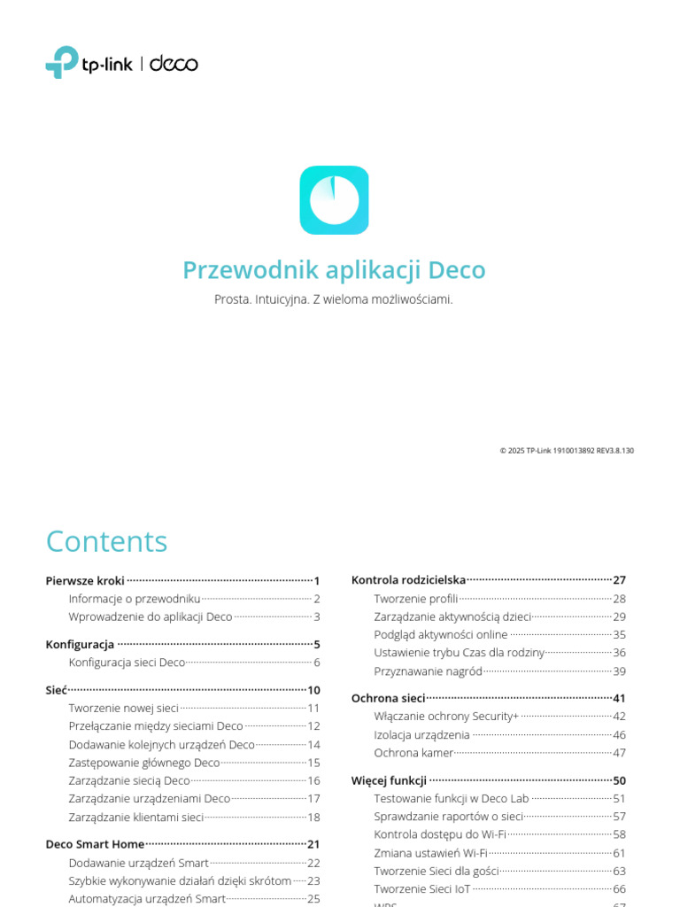 Deco App User Guide FW1.12.0 PL | PDF