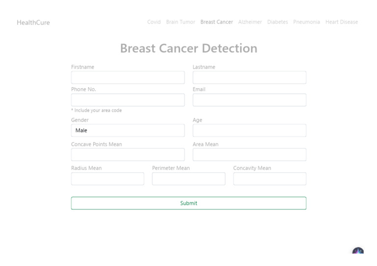 Breast Cancer Detection Form | PDF