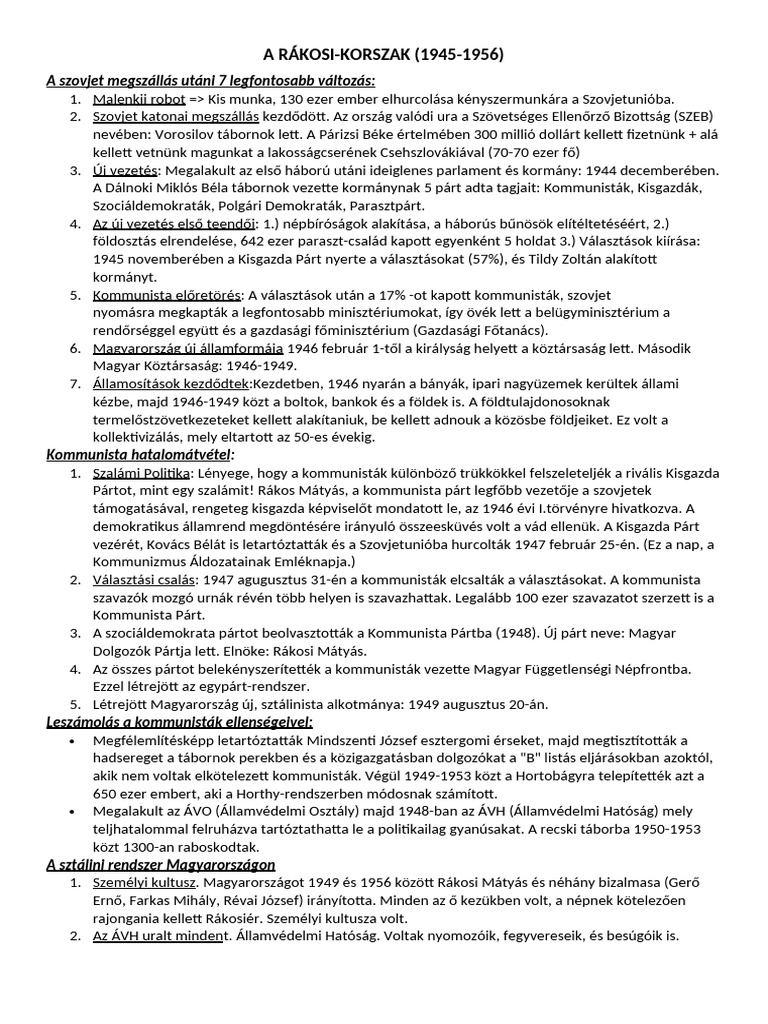 A Rákosi | PDF