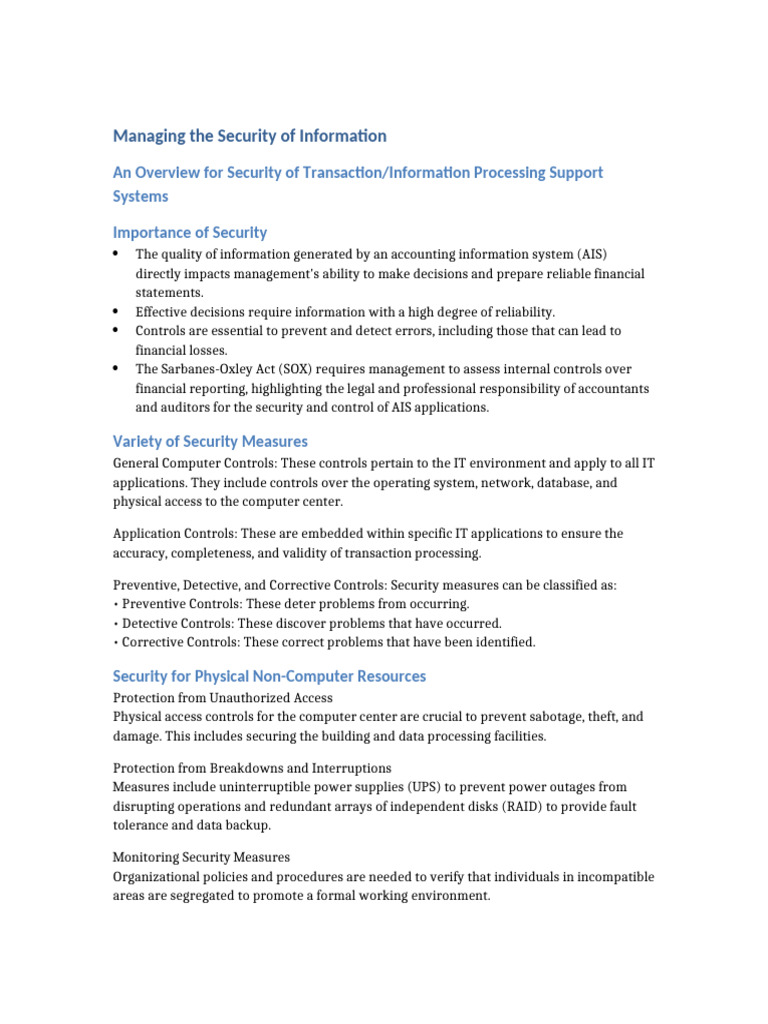 Information Security Management Overview | PDF | Security | Computer ...