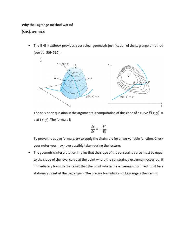 Understanding Lagrange Method's Geometry | PDF