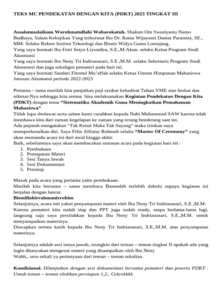 PDKT 2023: Meningkatkan Pemahaman Mahasiswa | PDF