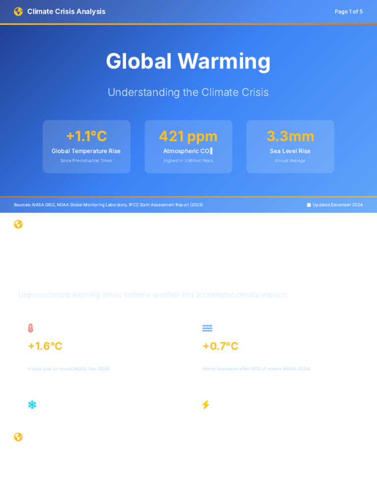 Global Warming - Understanding The Climate Crisis | PDF | Climate ...