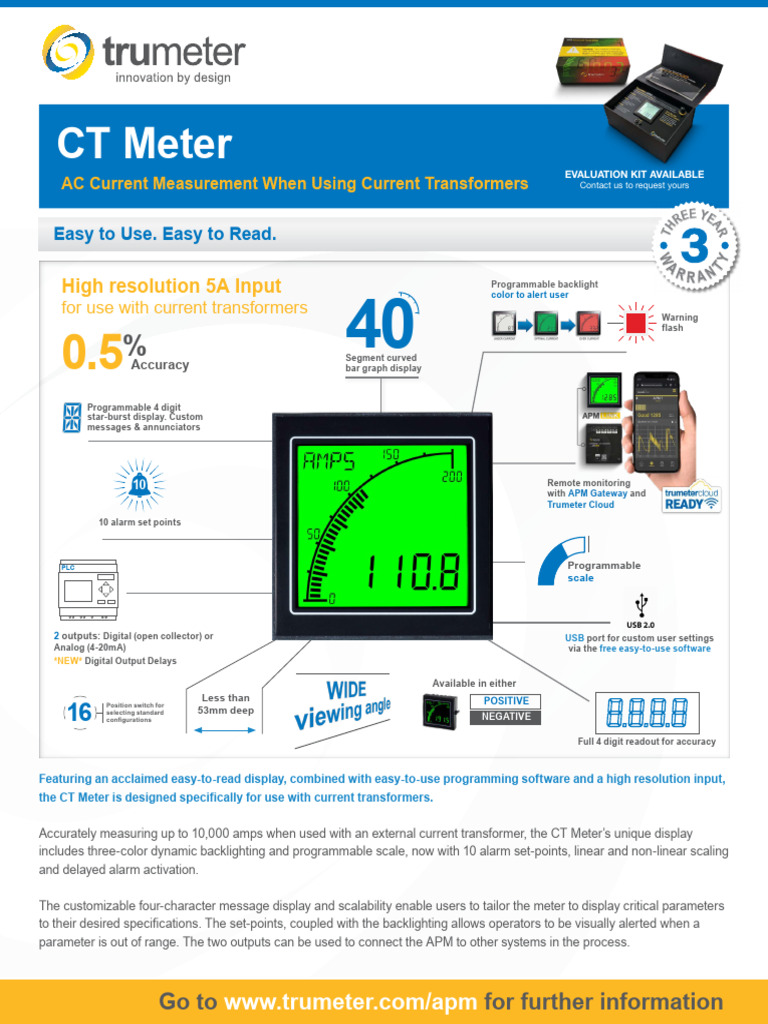 CT Meter for Current Transformers | PDF | Backlight | Power Supply