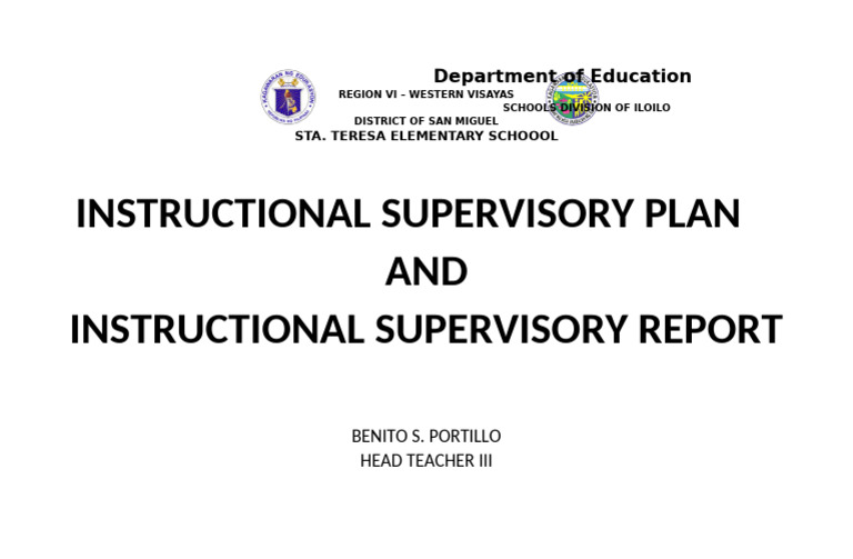Instructional Supervisory Plan Report | PDF
