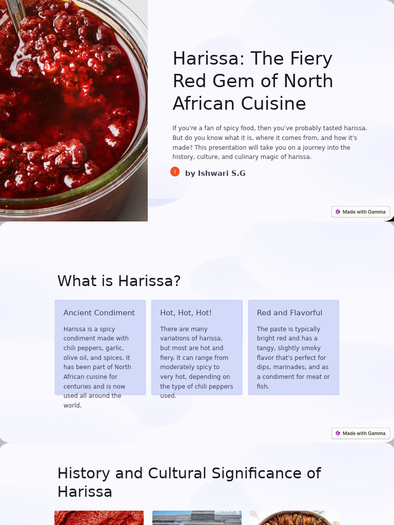 Harissa The Fiery Red Gem of North African Cuisine | PDF | Cuisine ...