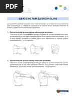 Ejercicios SERMEF Para Epicondilitis PDF