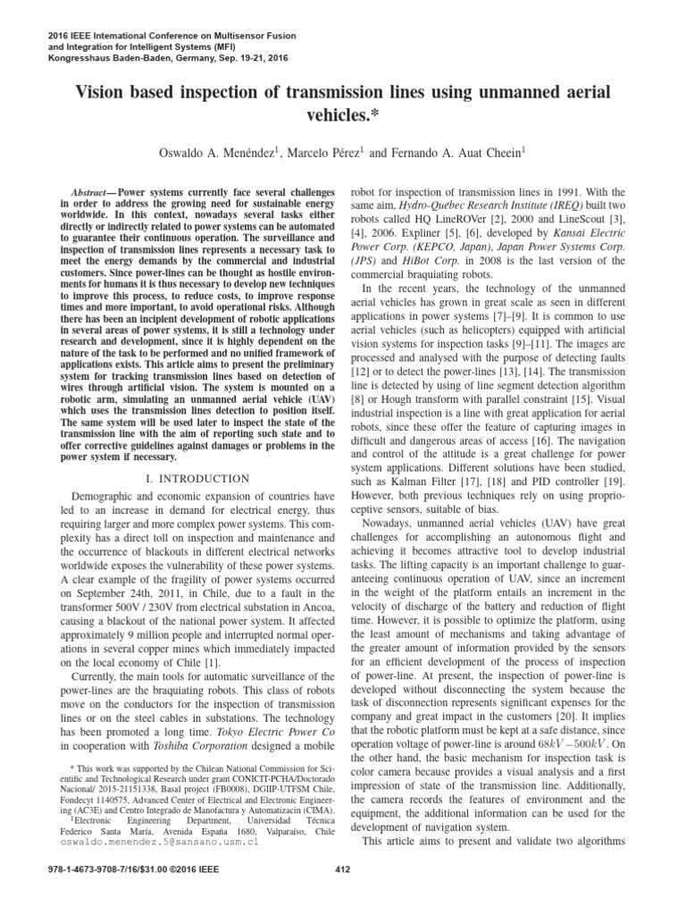 UAV-Based Transmission Line Inspection | PDF | Computer Vision ...