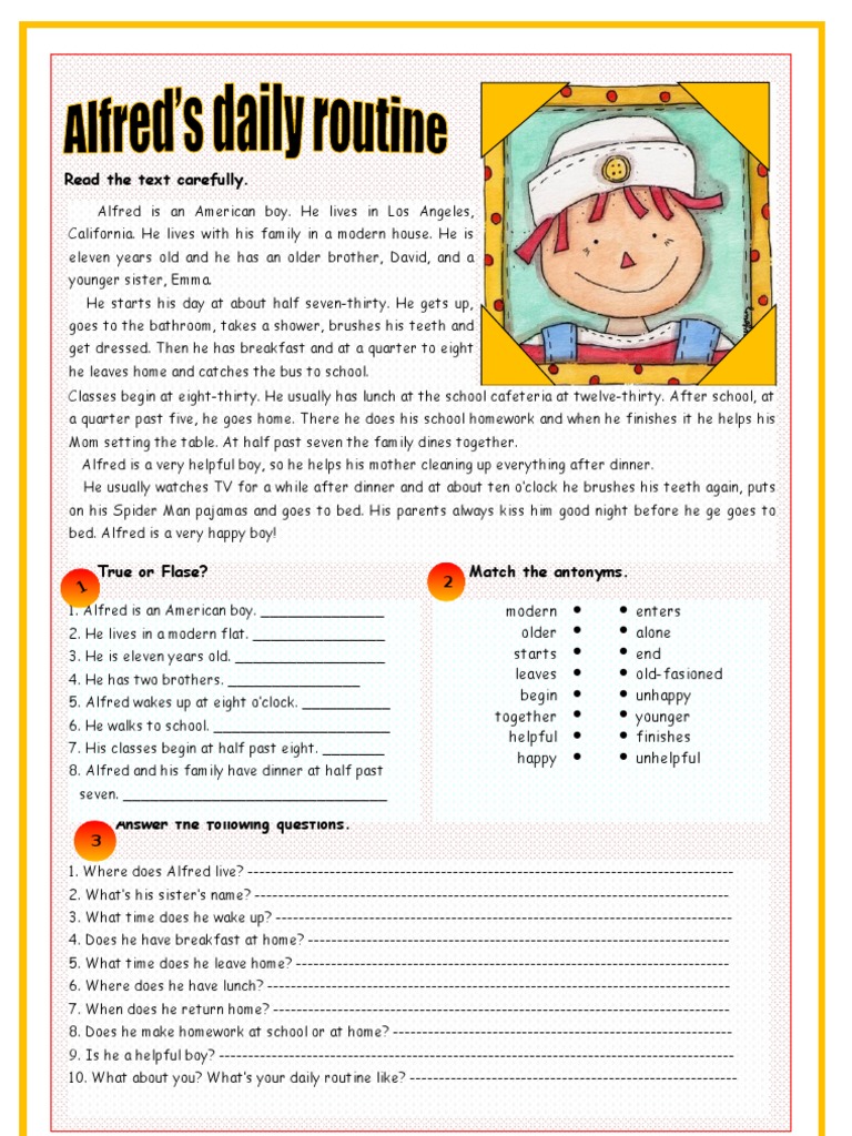 My daily routine essay 200 words picture