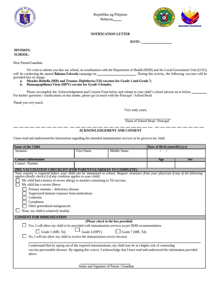 (Official) SBI Consent - Waiver Form (DOWNLOAD A COPY) | PDF