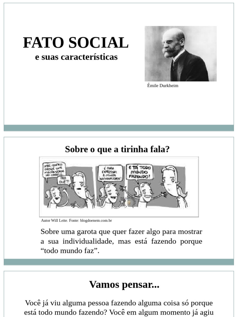 Durkheim e o Fato Social | PDF | Émile Durkheim | Sociologia