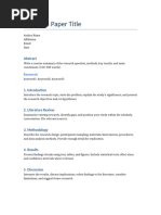 Final Paper Structure Guidelines | PDF | Methodology | Scientific Method