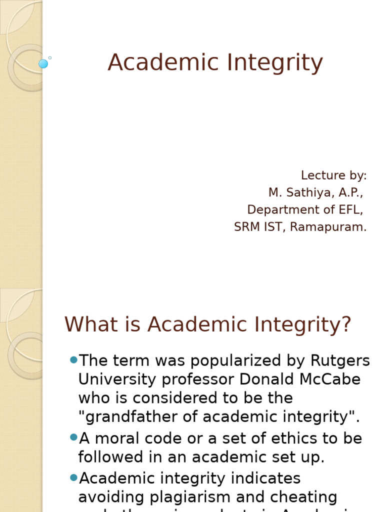 Understanding Academic Integrity Principles | PDF