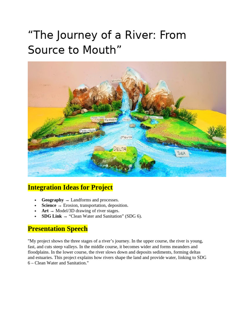 River Journey: Stages and Impact | PDF